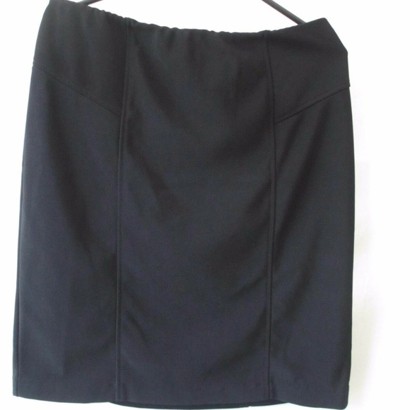 AGB L LARGE Waist ELASTIC Skirt BLACK USA MINI - Picture 1 of 6